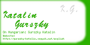 katalin gurszky business card